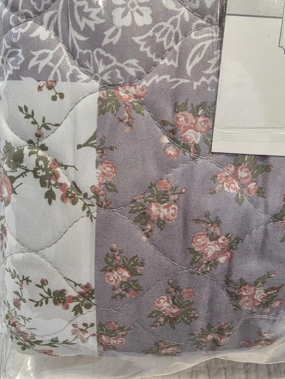 King 3pc La Flor Quilt Set Blush/Gray - Modern Heirloom